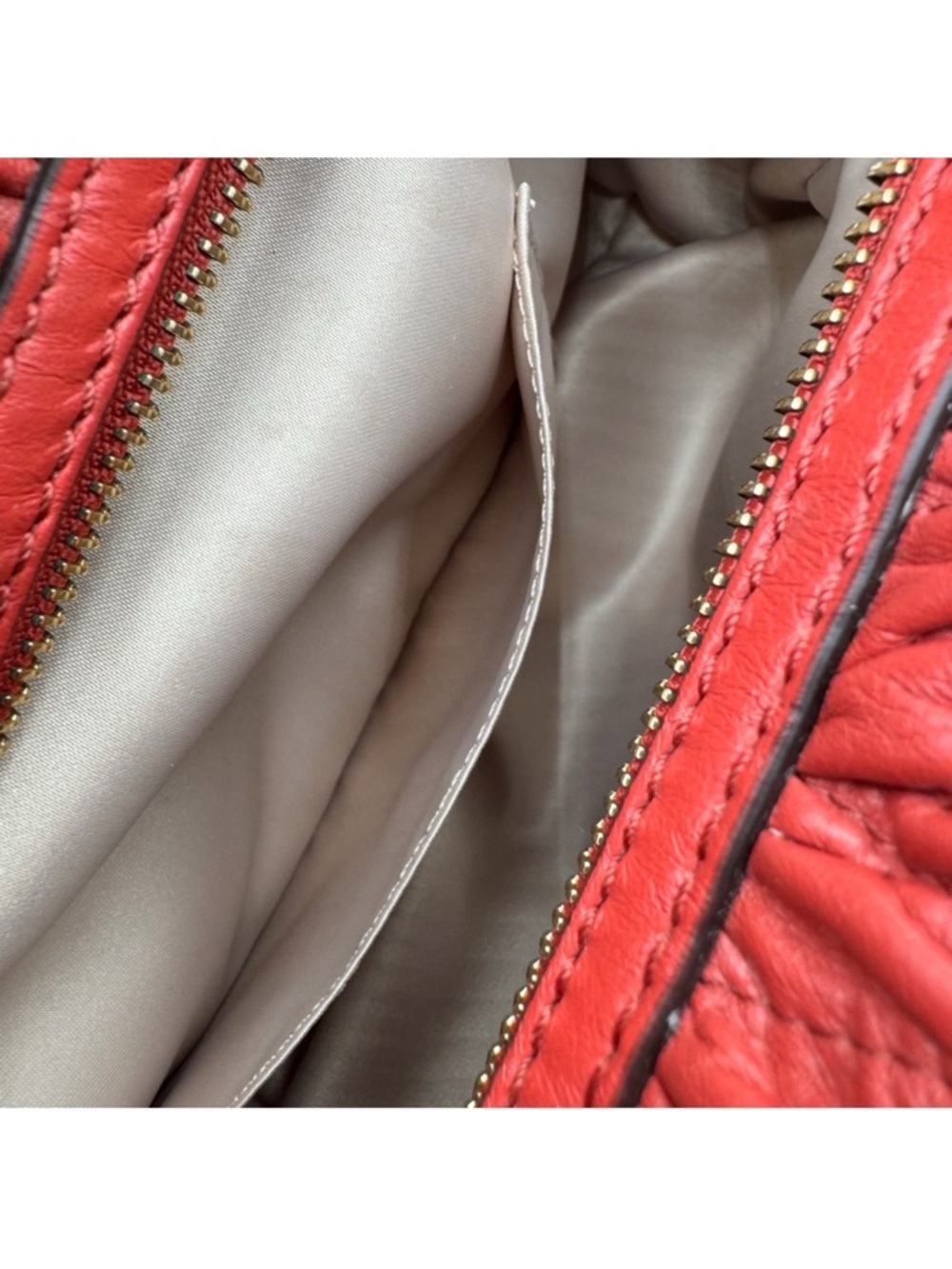 Coach Limited Edition Madison Gathered Chevron Red Leather Madeline Satchel NWT - Picture 12 of 13